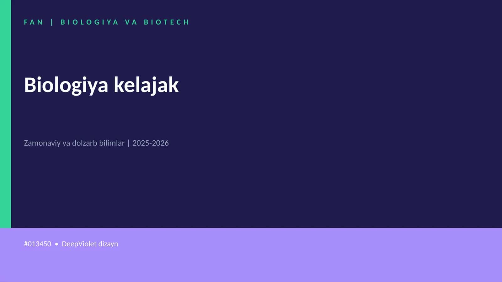 Biologiya kelajak 1