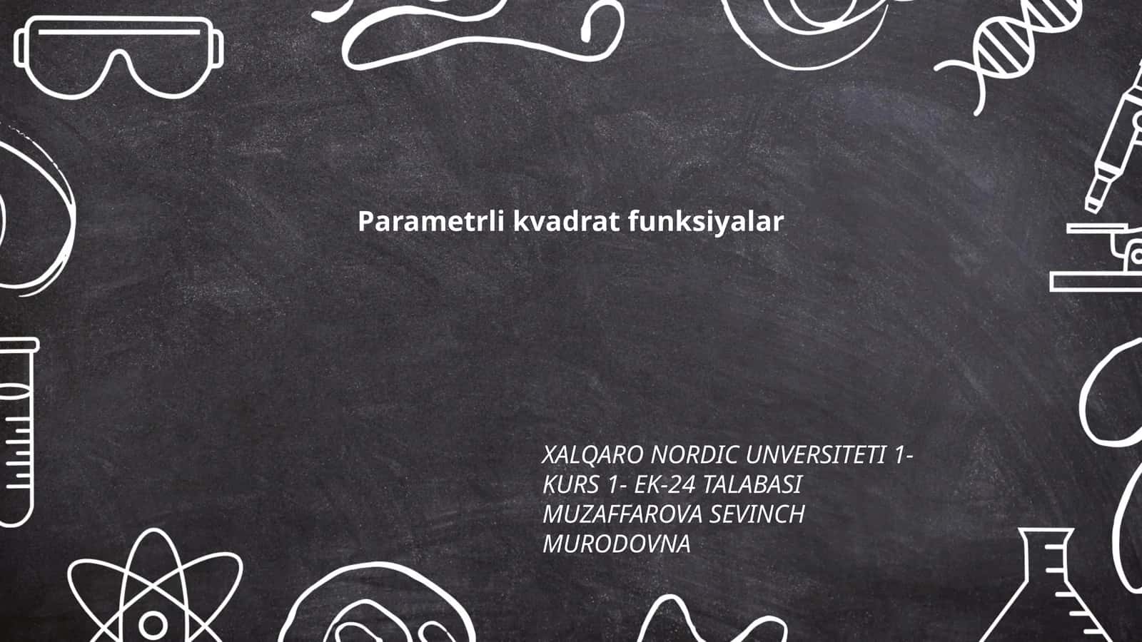 Parametrli kvadrat funksiyalar 1