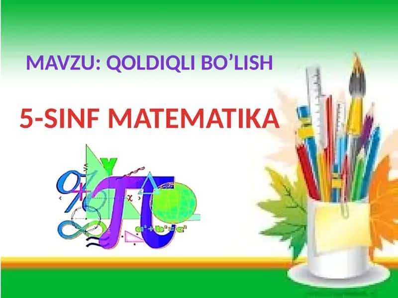5-SINF MATEMATIKA 1