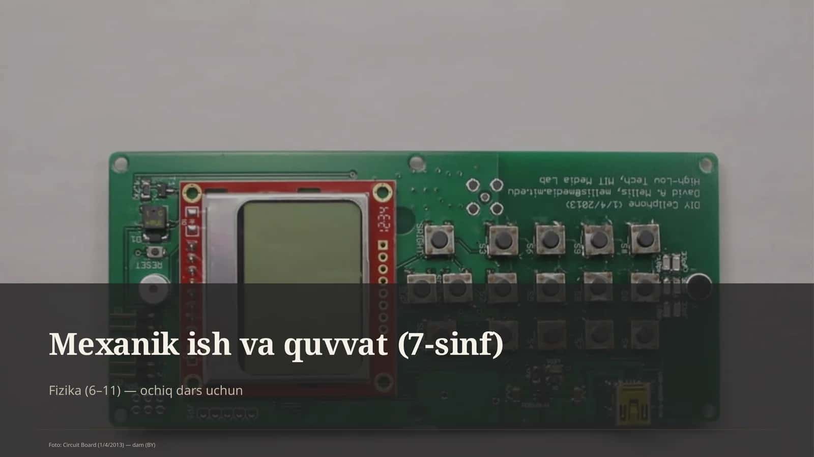 Mexanik ish va quvvat (7-sinf) 1