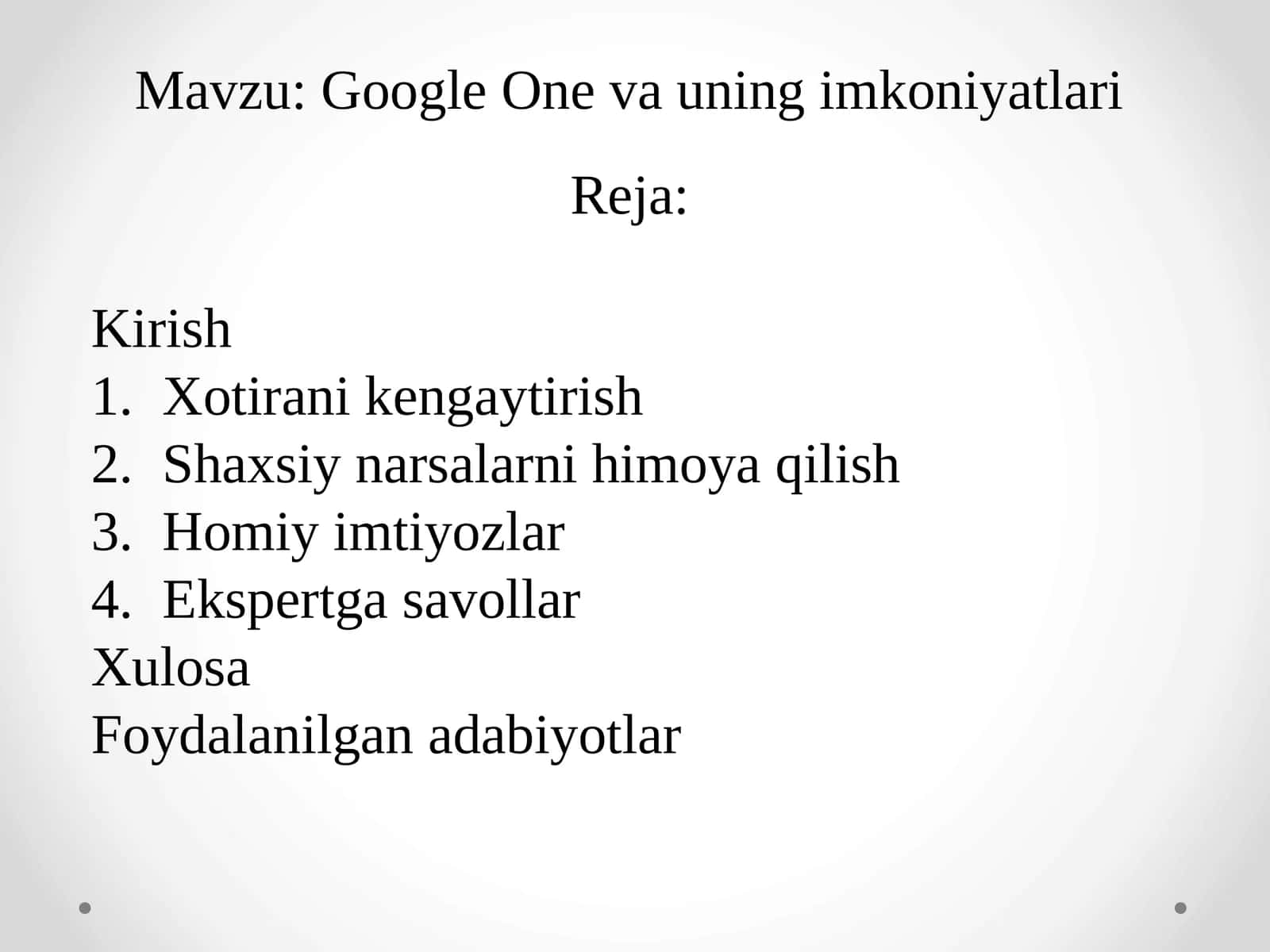 Google One  va uning  imkoniyatlari 1