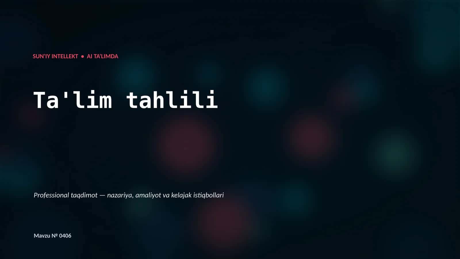 Ta'limda AI 1