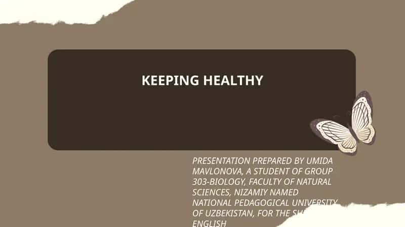 Keeping Healthy 1