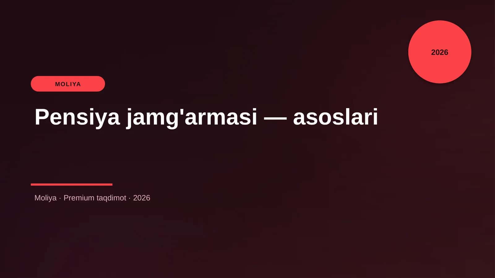 Pensiya jamg'armasi — asoslari 1