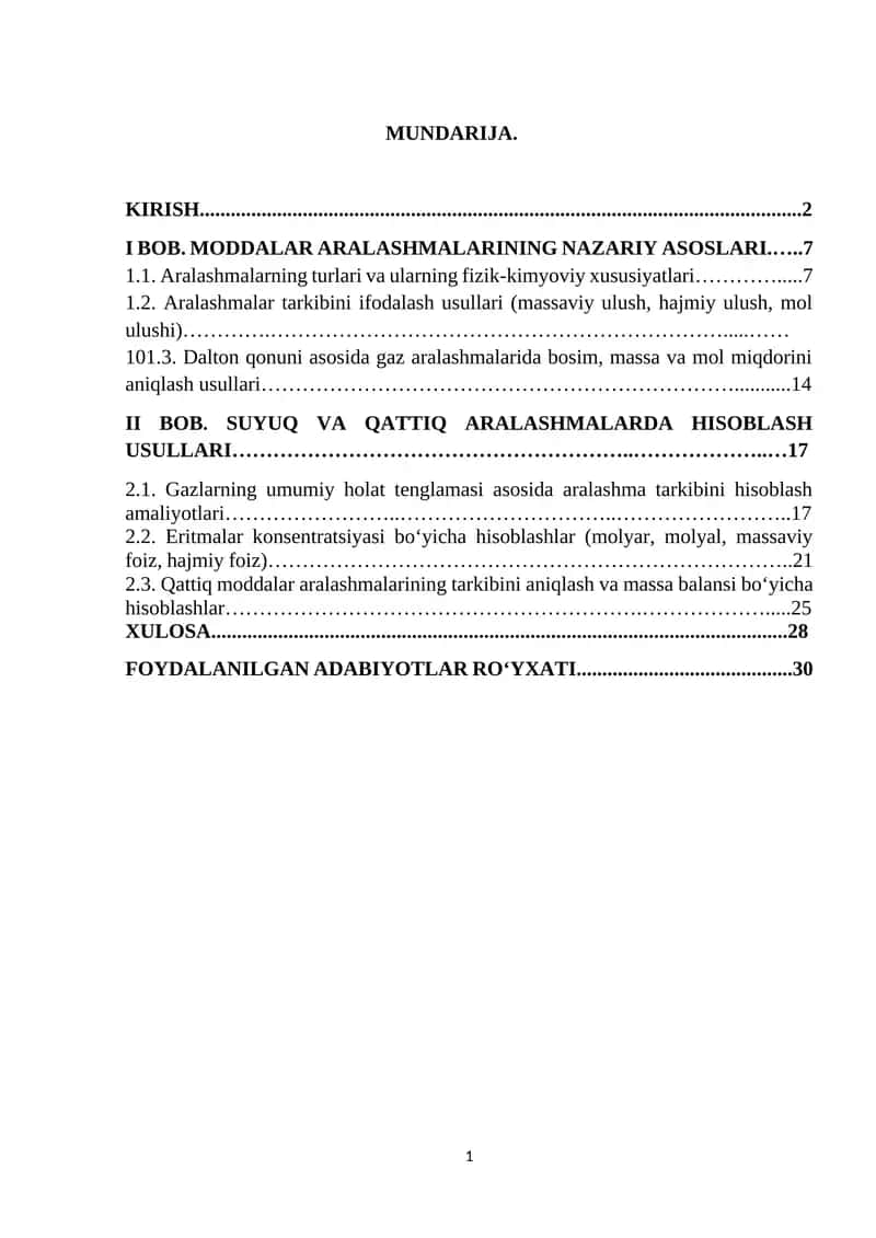Moddalar aralashmalari 1