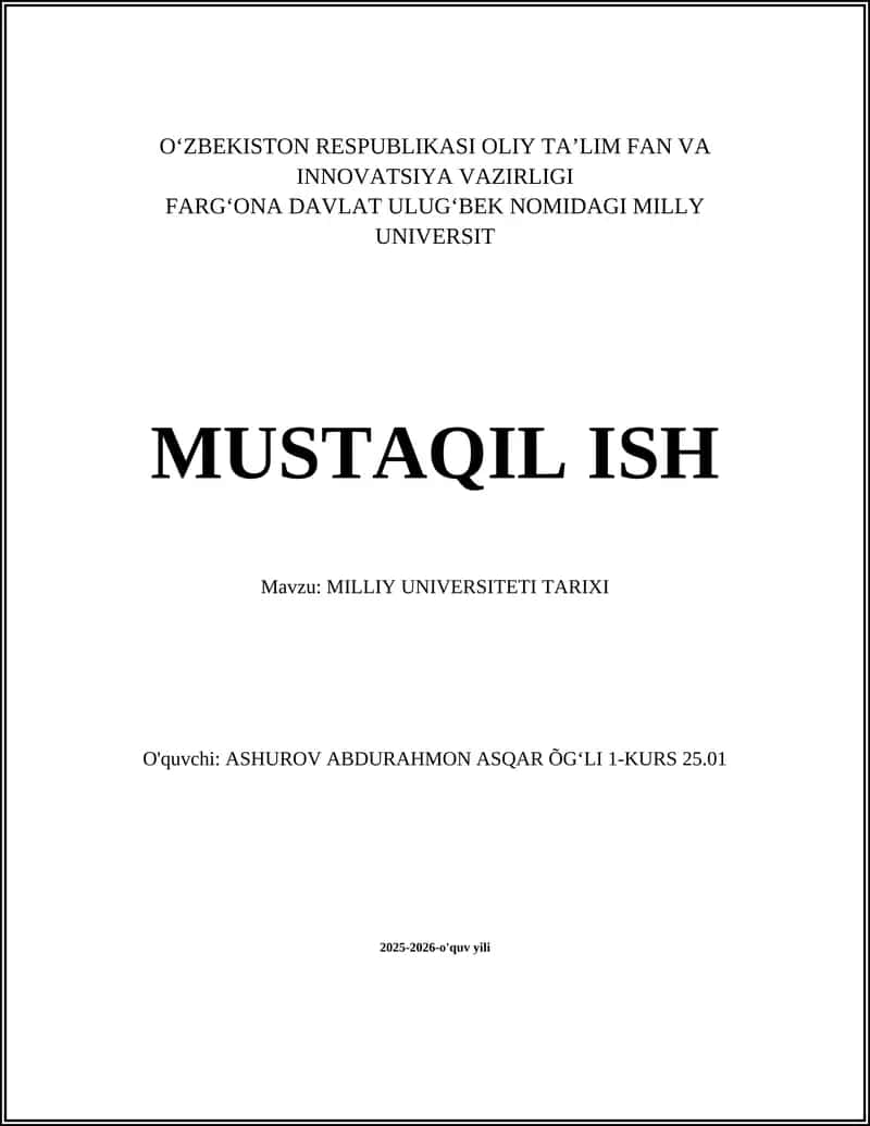 Milliy universiteti tarixi 1