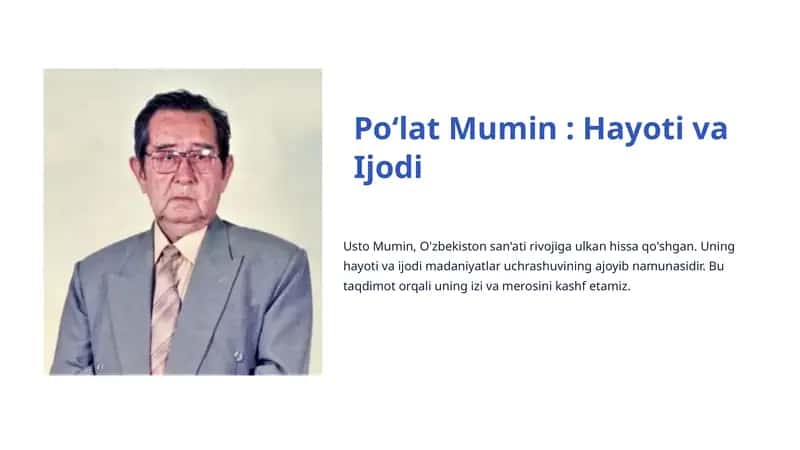 Po‘lat Mumin : Hayoti va Ijodi 1