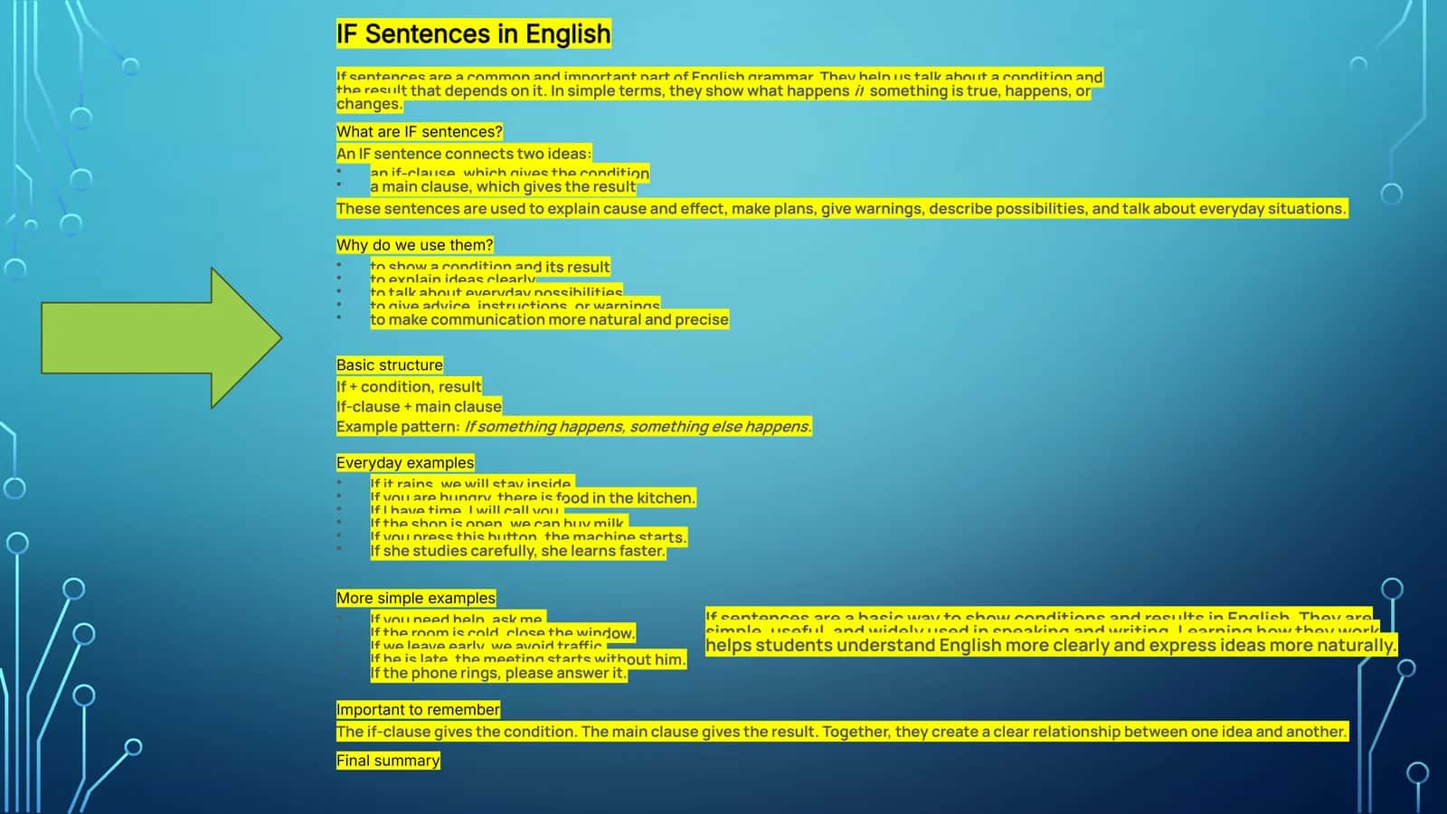 if sentence 1