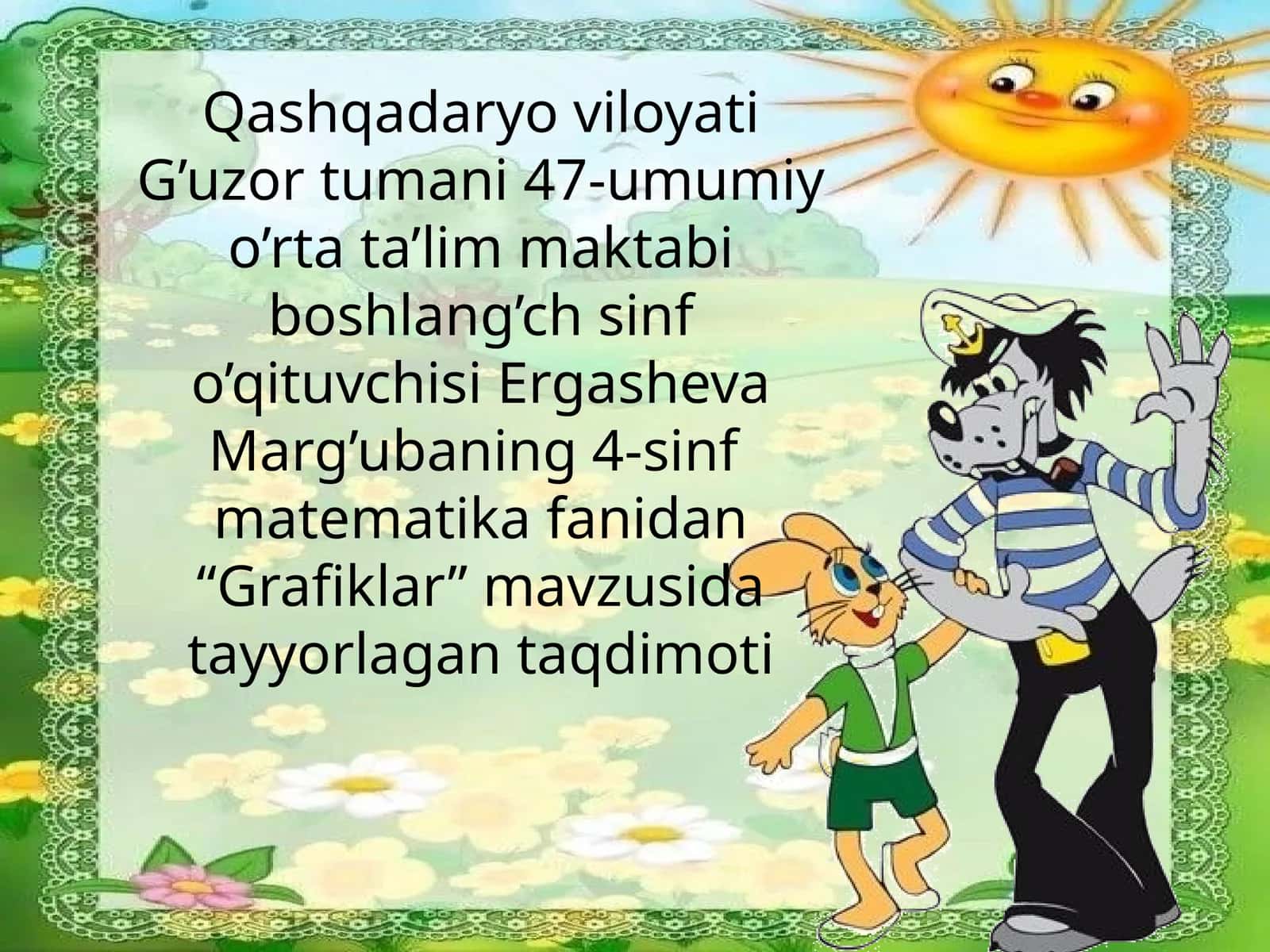 4-sinf Matematika Grafiklar taqdimot 1