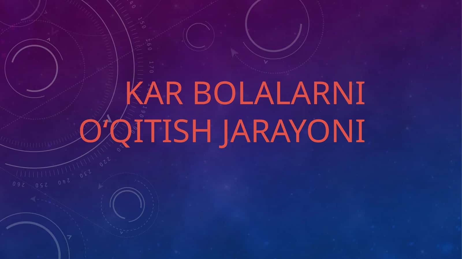 Kar bolalarni oʻqitish jarayoni 1
