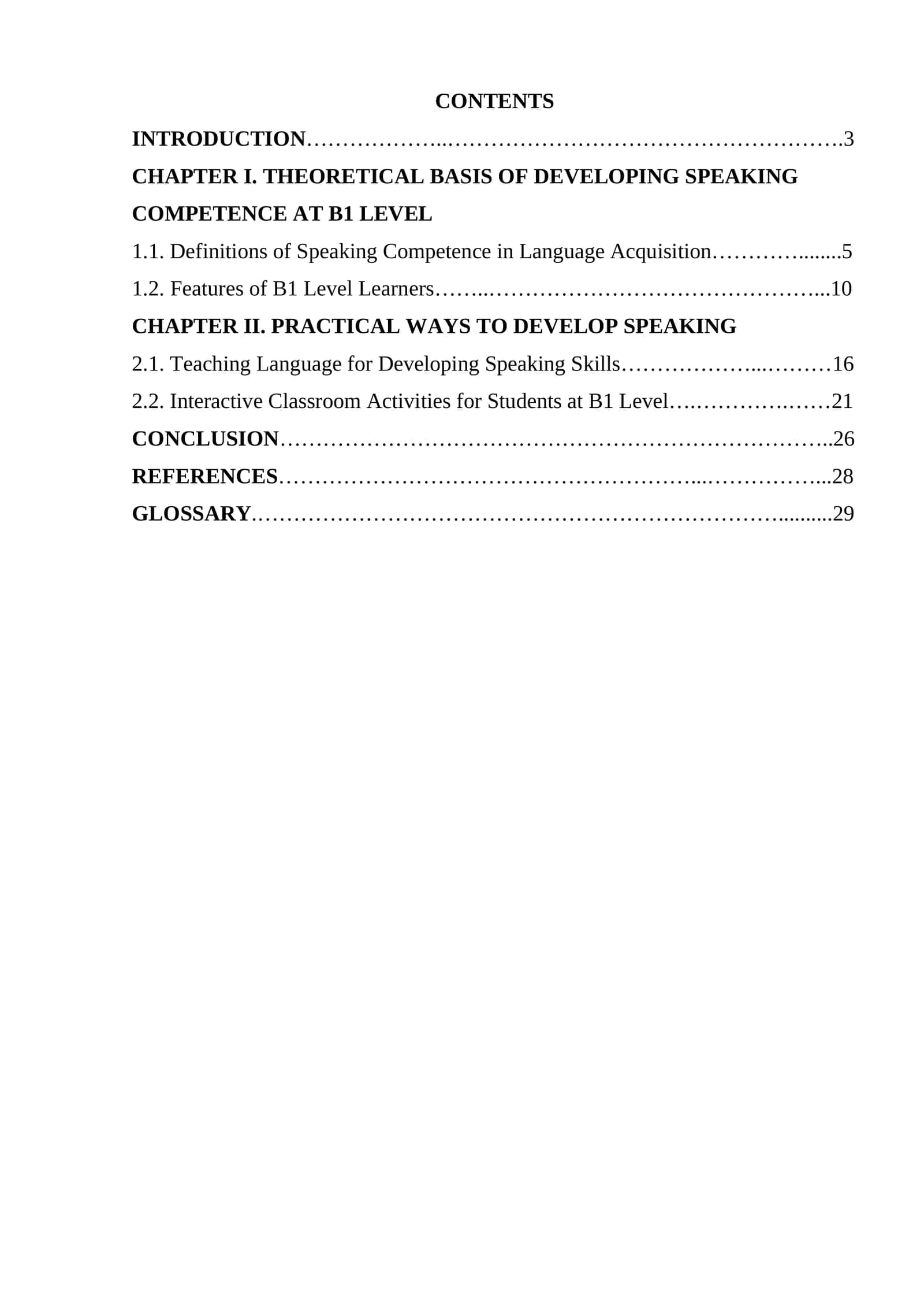 Developing speaking competence of B1 level learners 1