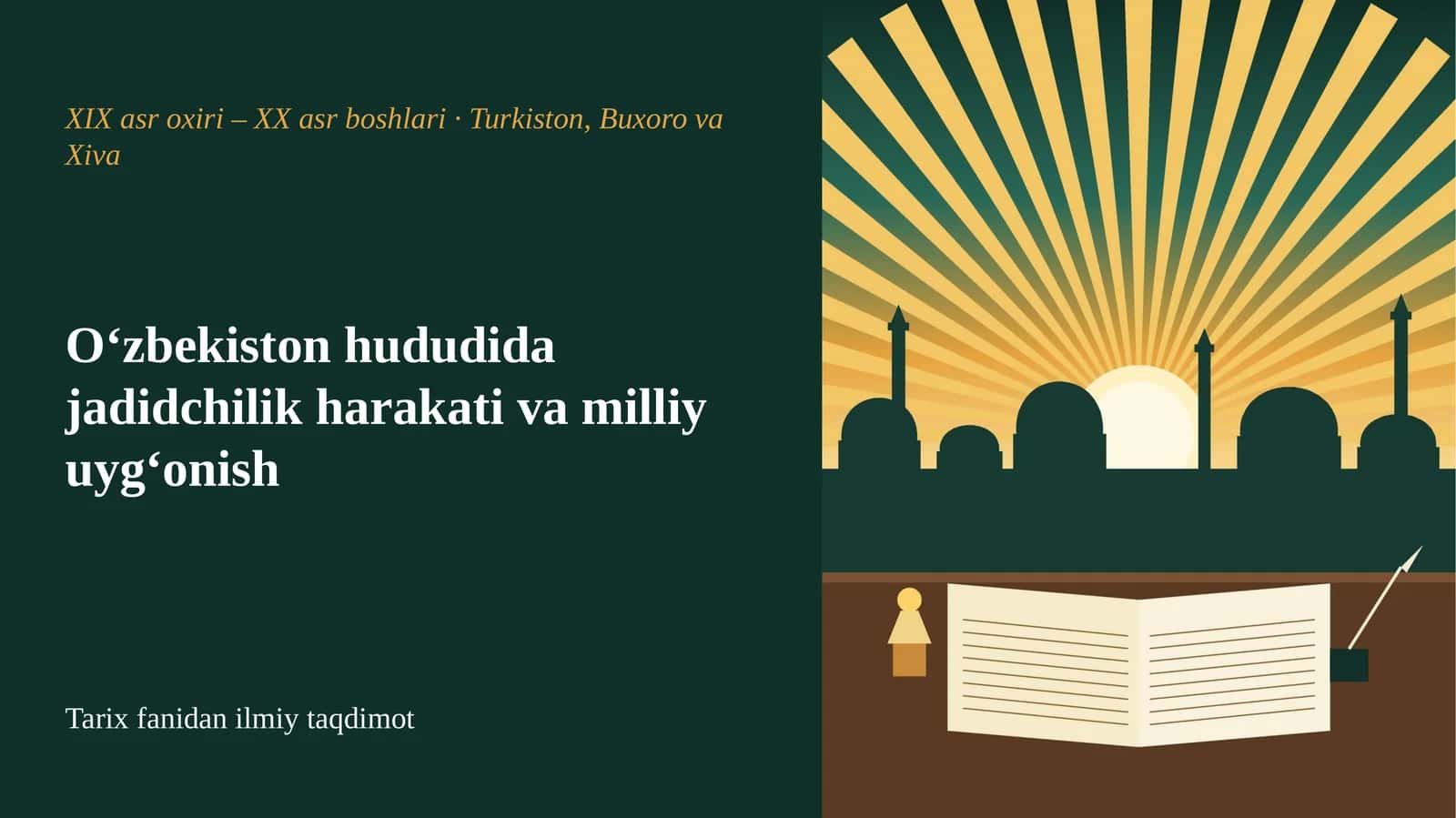 O‘zbekiston hududida jadidchilik harakati va milliy uyg‘onish 1