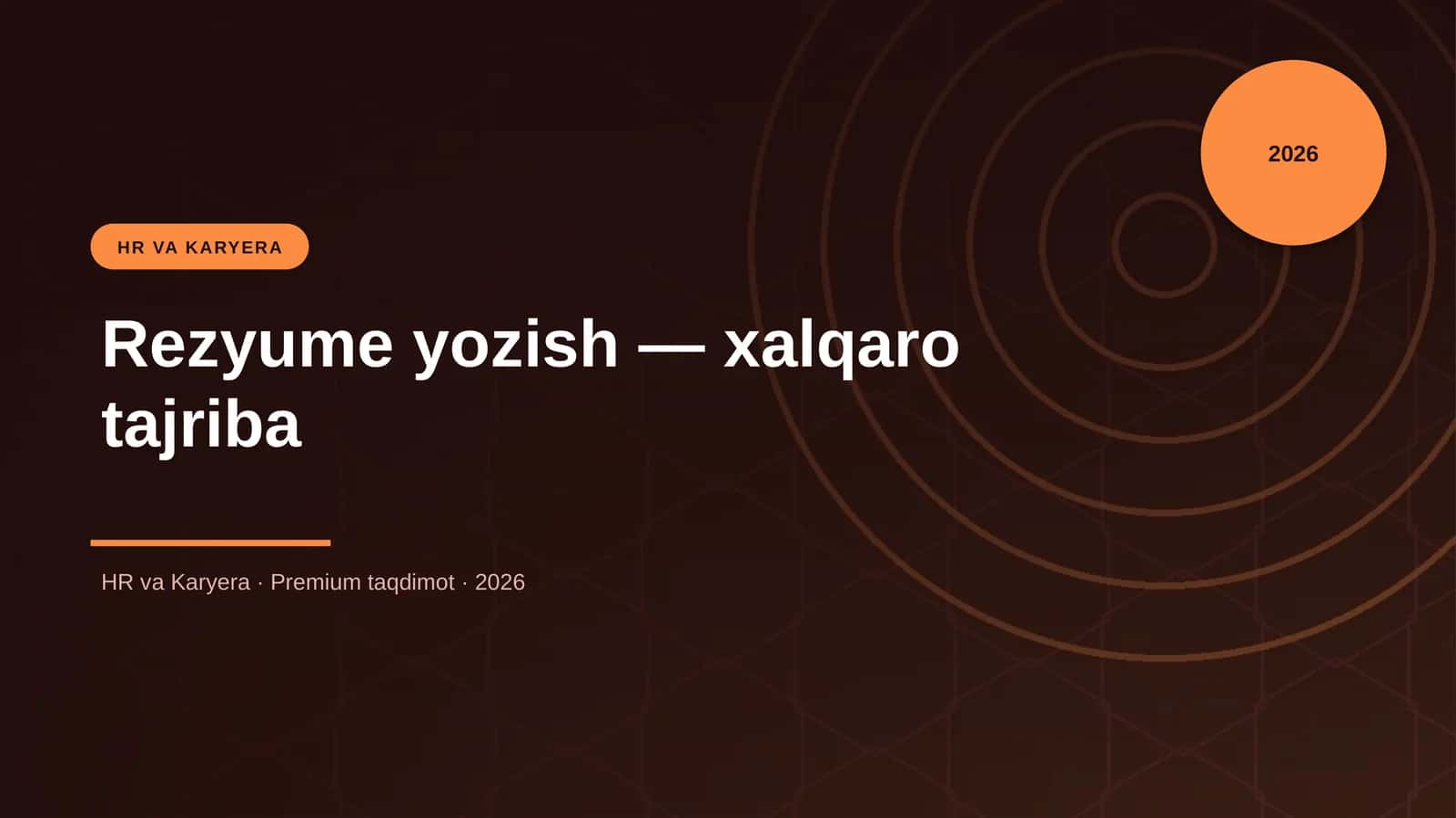 Rezyume yozish — xalqaro tajriba 1