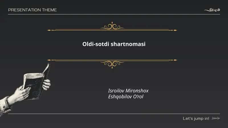 Oldi-sotdi shartnomasi 1