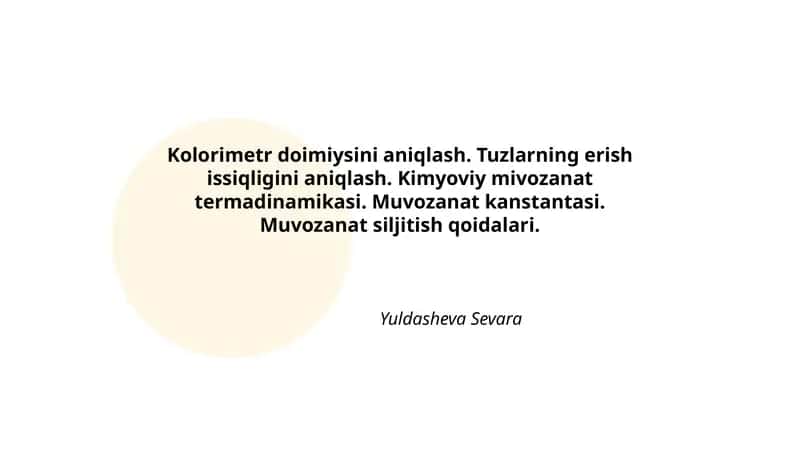 Kolorimetr doimiysini aniqlash 1
