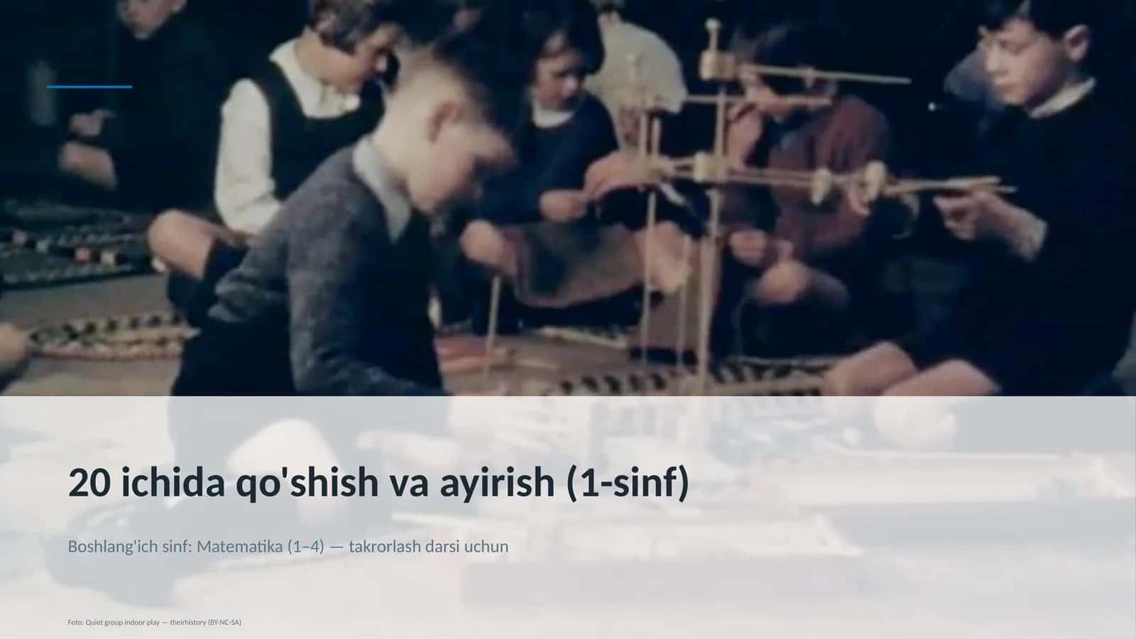 20 ichida qo'shish va ayirish (1-sinf) 1