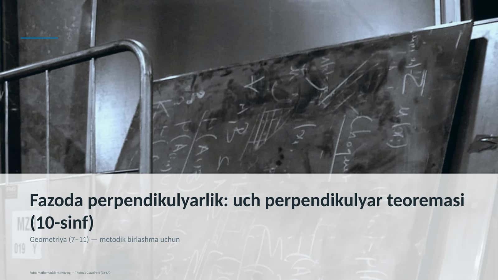 Perpendikulyarlik: uch perpendikulyar teoremasi (10-sinf) 1