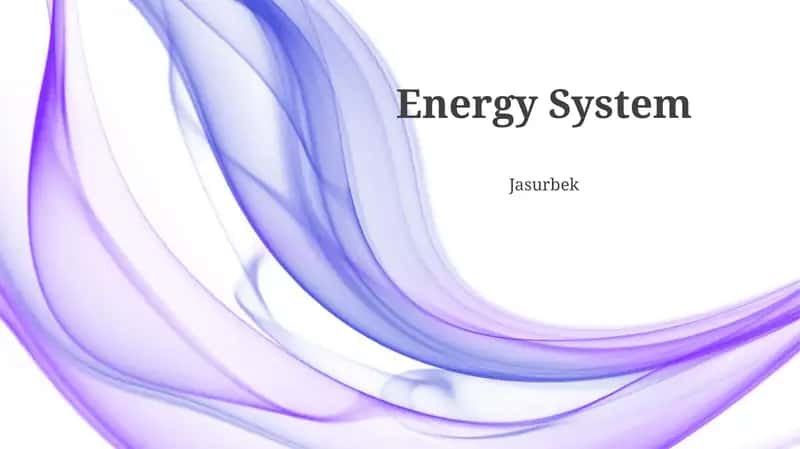 Energy System 1