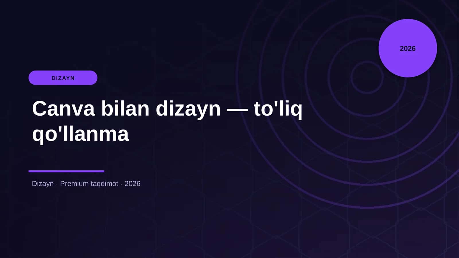 Canva bilan dizayn — to'liq qo'llanma 1