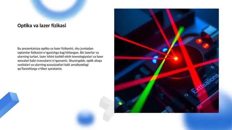Optika va lazer fizikasi 1