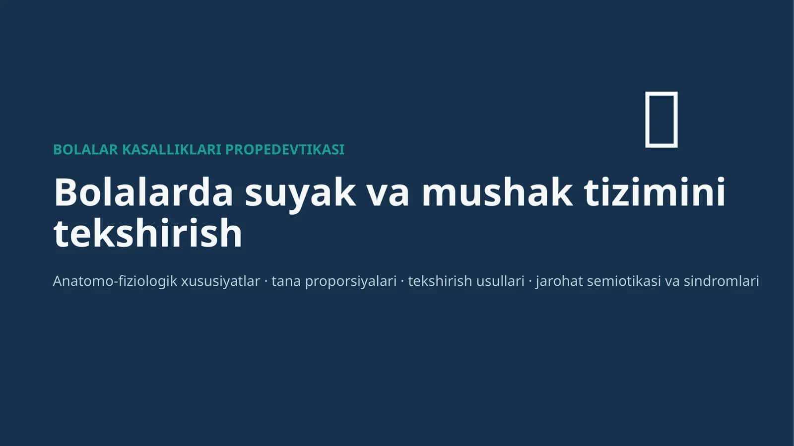 Suyak va mushak tizimi 1