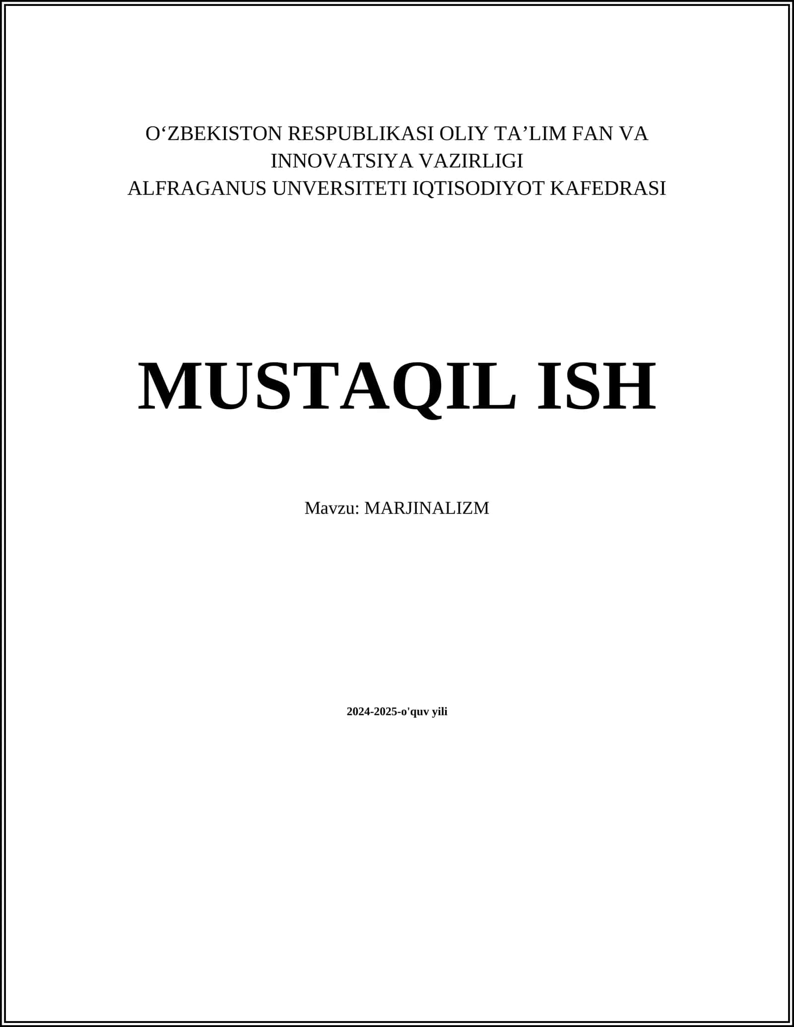 MARJINALIZM 1