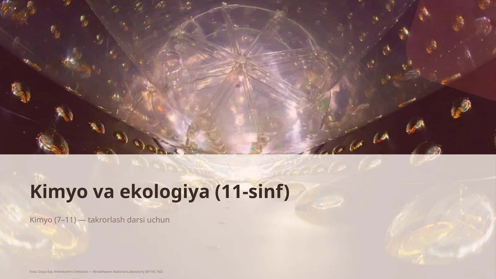 Kimyo va ekologiya (11-sinf) 1