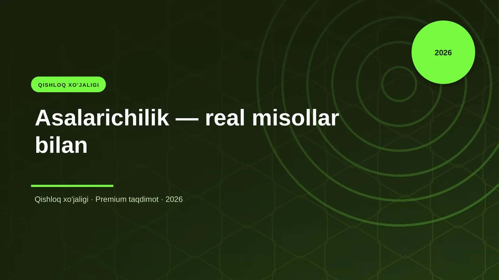 Asalarichilik — real misollar bilan 1