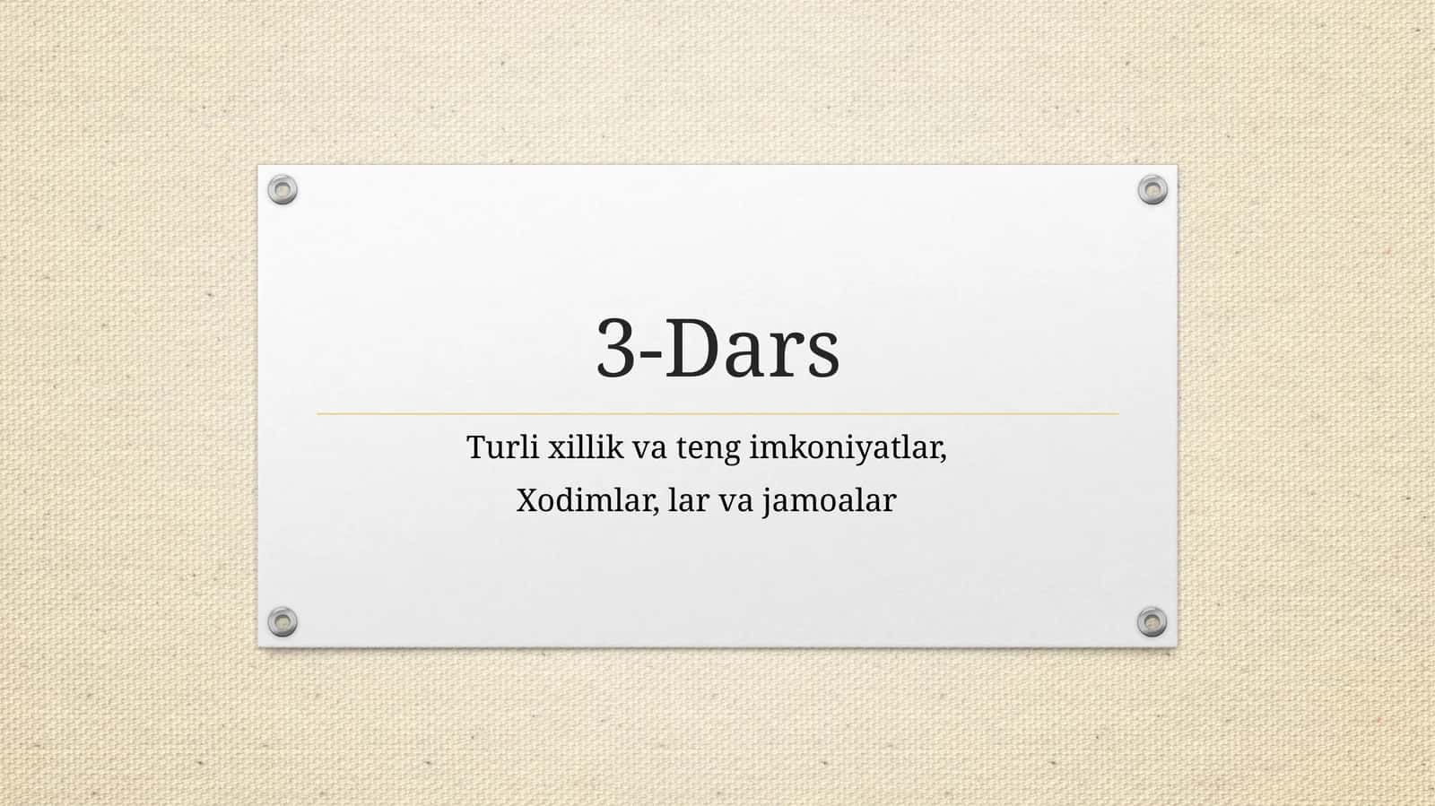 Turli xillik va teng imkoniyatlar, Xodimlar, lar va jamoalar 1