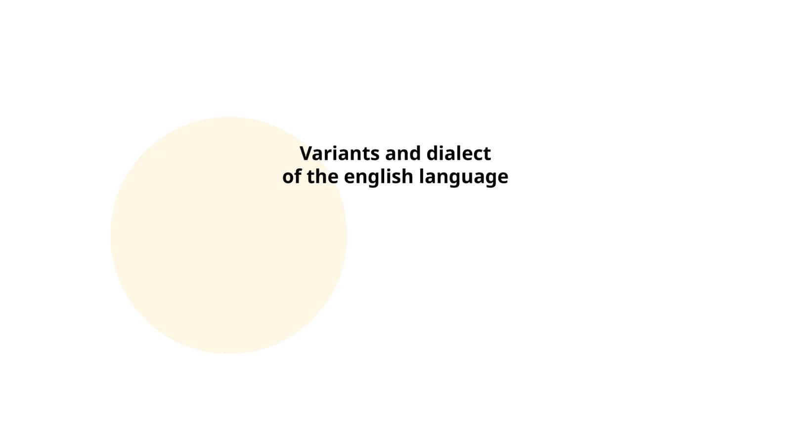 Variants and dialect of the English language 1