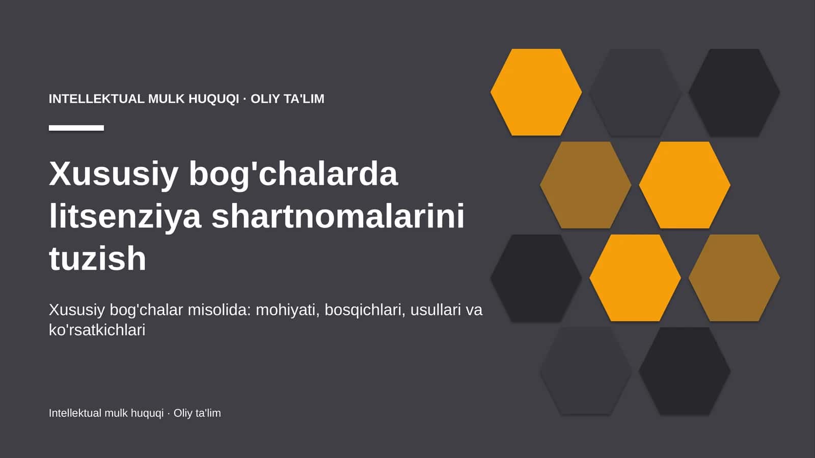 Xususiy bog'chalarda litsenziya shartnomalarini tuzish 1