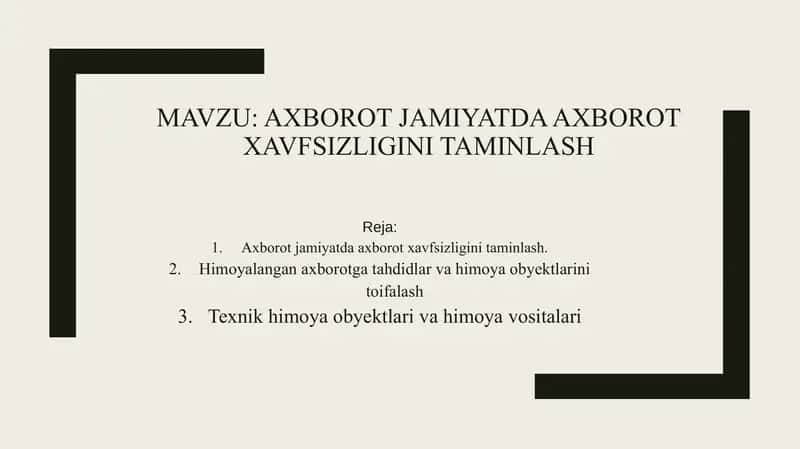 Axborot xavfsizligi ni oshirish 1
