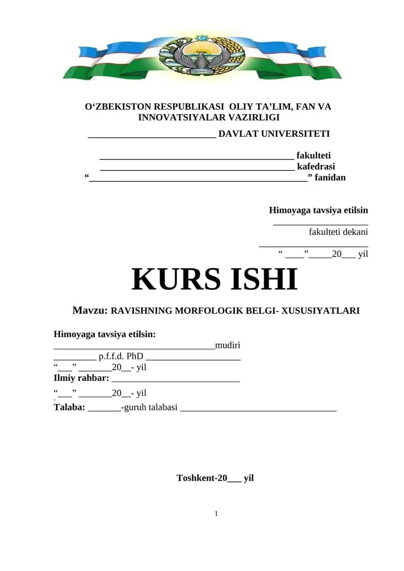 RAVISHNING MORFOLOGIK BELGI-XUSUSIYATLARI 1