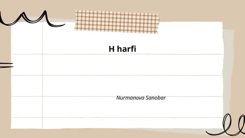 H harfi 1