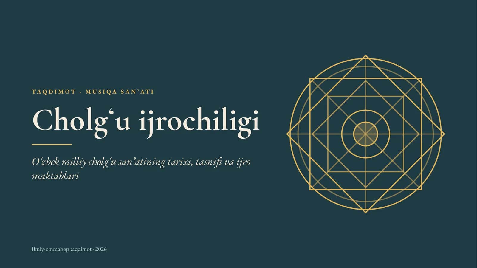 MUSIQA SANʼATI Cholgʻu ijrochiligi 1