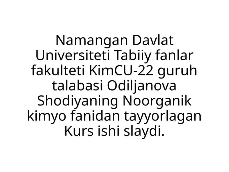 Kataliz va Katalizatorlar 1