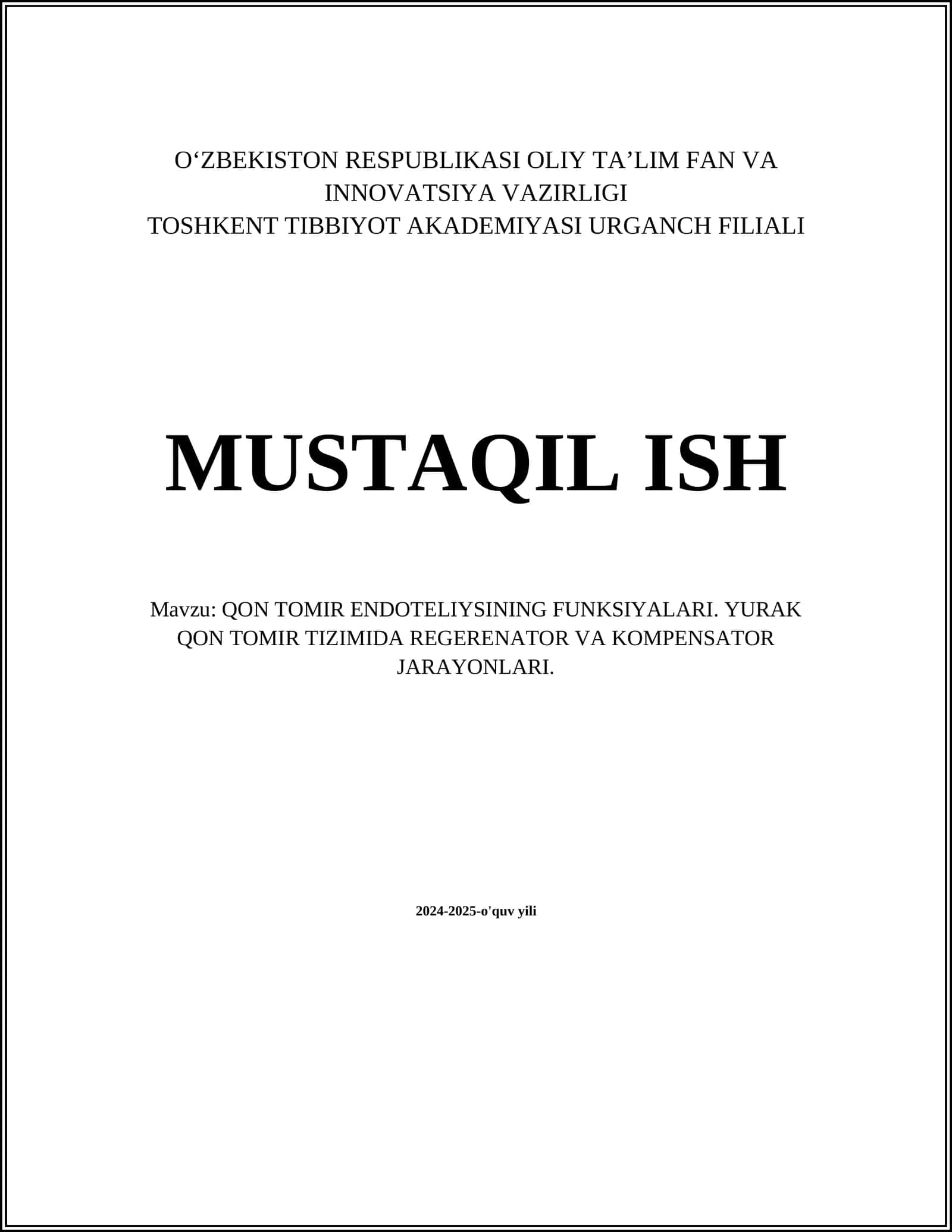 Qon Tomir Endoteliysining Funksiyalari 1