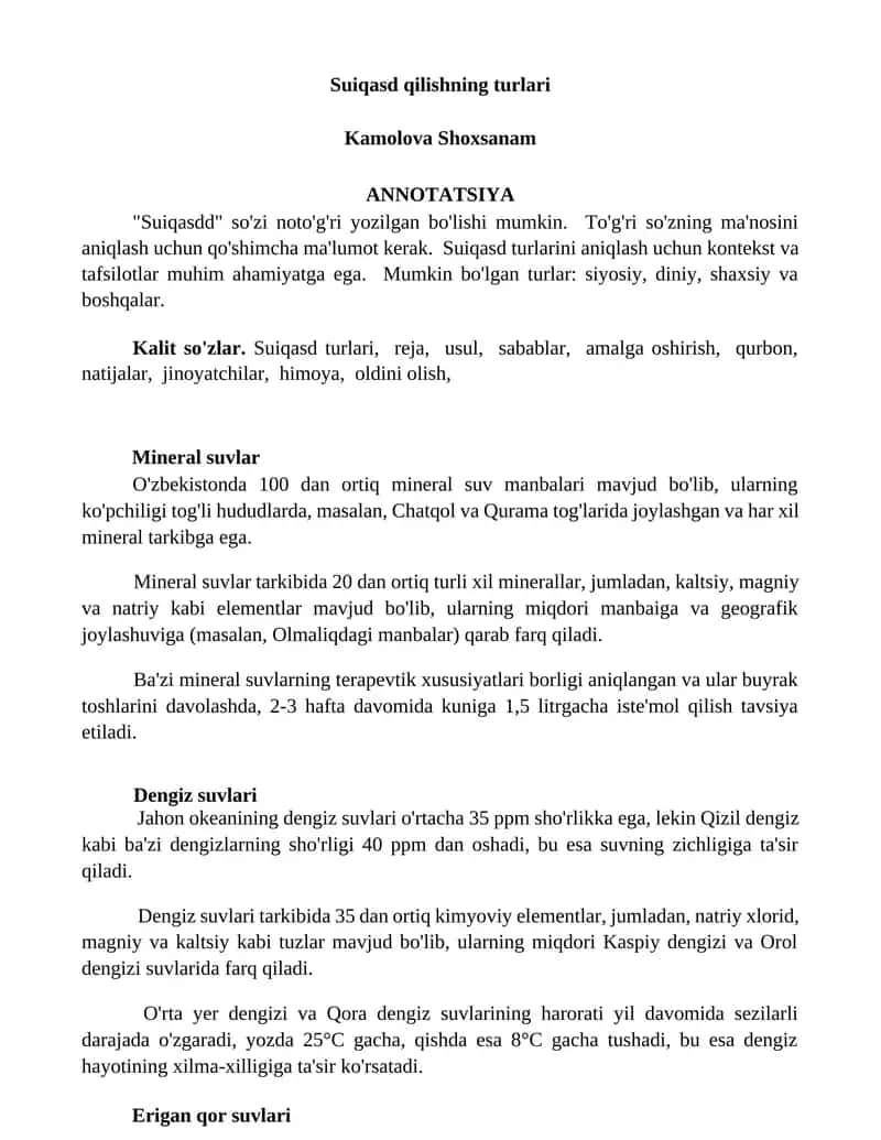 Mineral suvlar 1