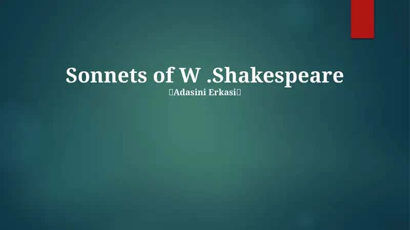 Sonnets of W.Shakespeare 1