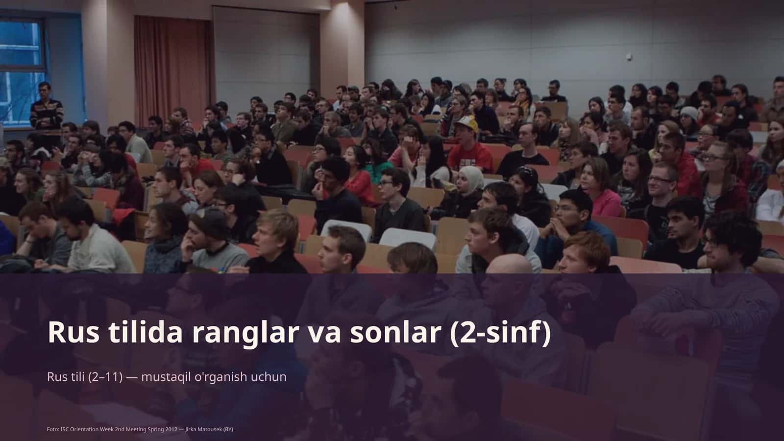 Rus tilida ranglar va sonlar (2-sinf) 1