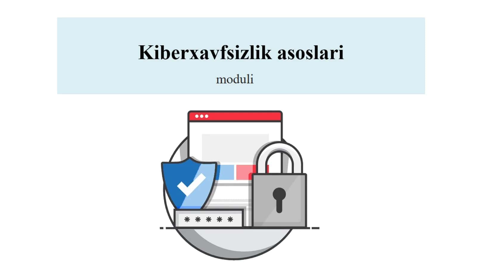 Kiberxavfsizlik asoslari 1