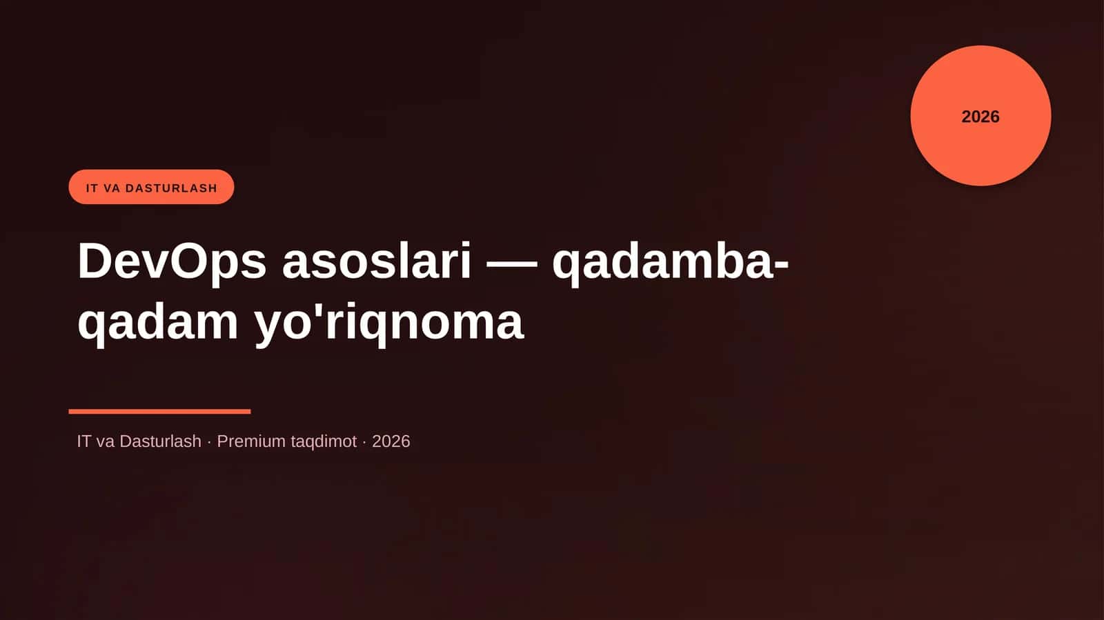 DevOps asoslari — qadamba-qadam yo'riqnoma 1