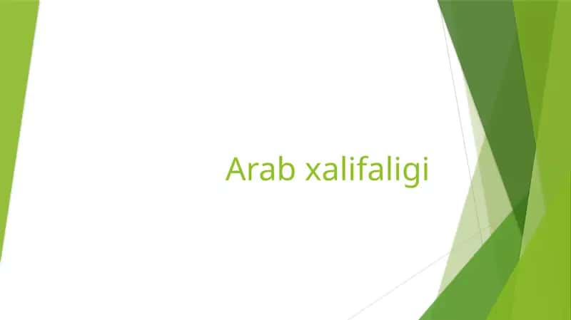 Arabxalifaligi 1