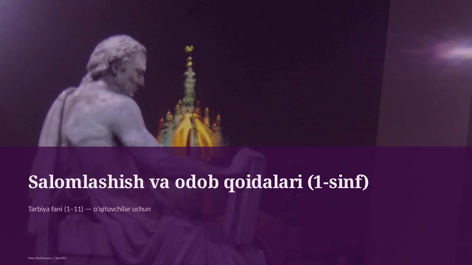 Salomlashish va odob qoidalari (1-sinf) 1