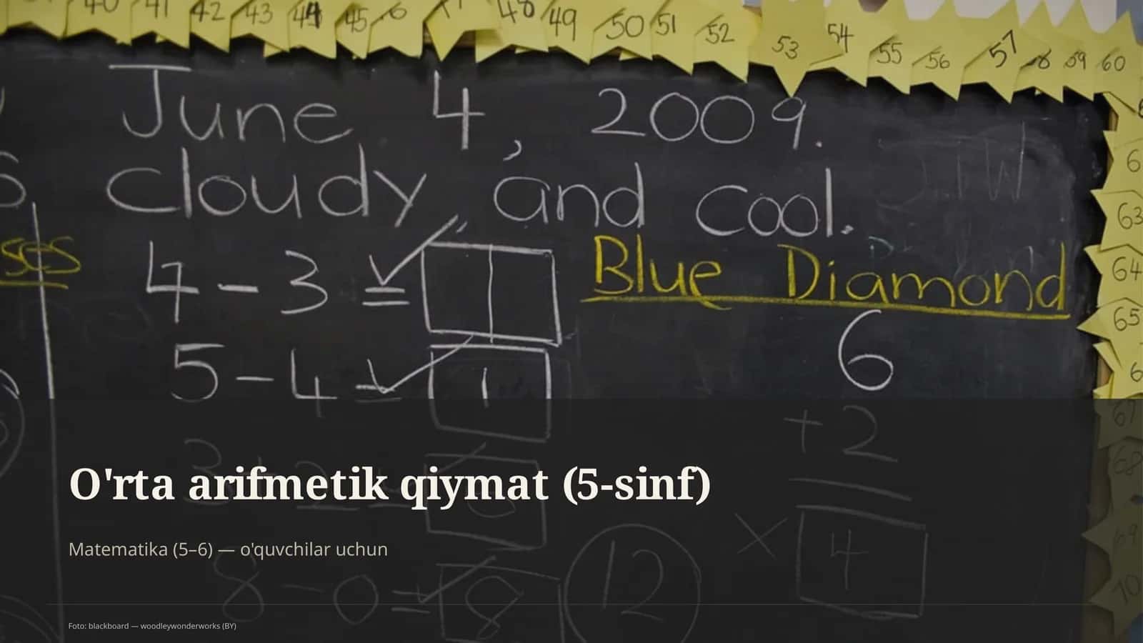 O'rta arifmetik qiymat (5-sinf) 1
