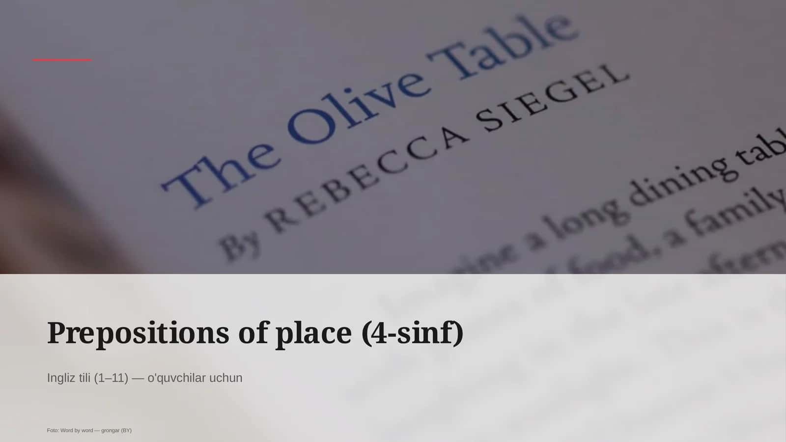 Prepositions of place (4-sinf) 1