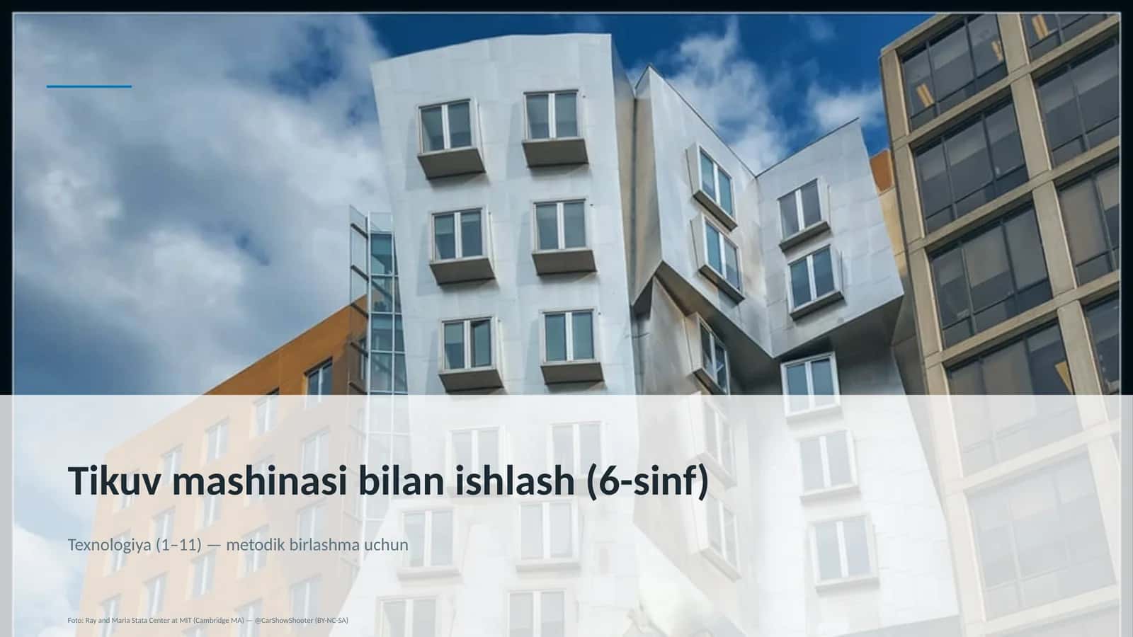 Tikuv mashinasi bilan ishlash (6-sinf) 1