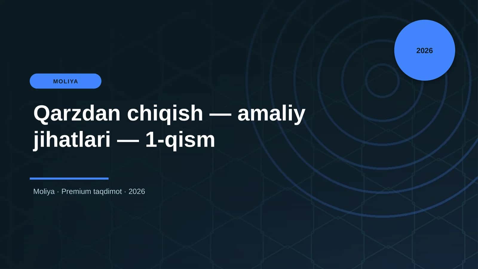 Qarzdan chiqish — amaliy jihatlari — 1-qism 1