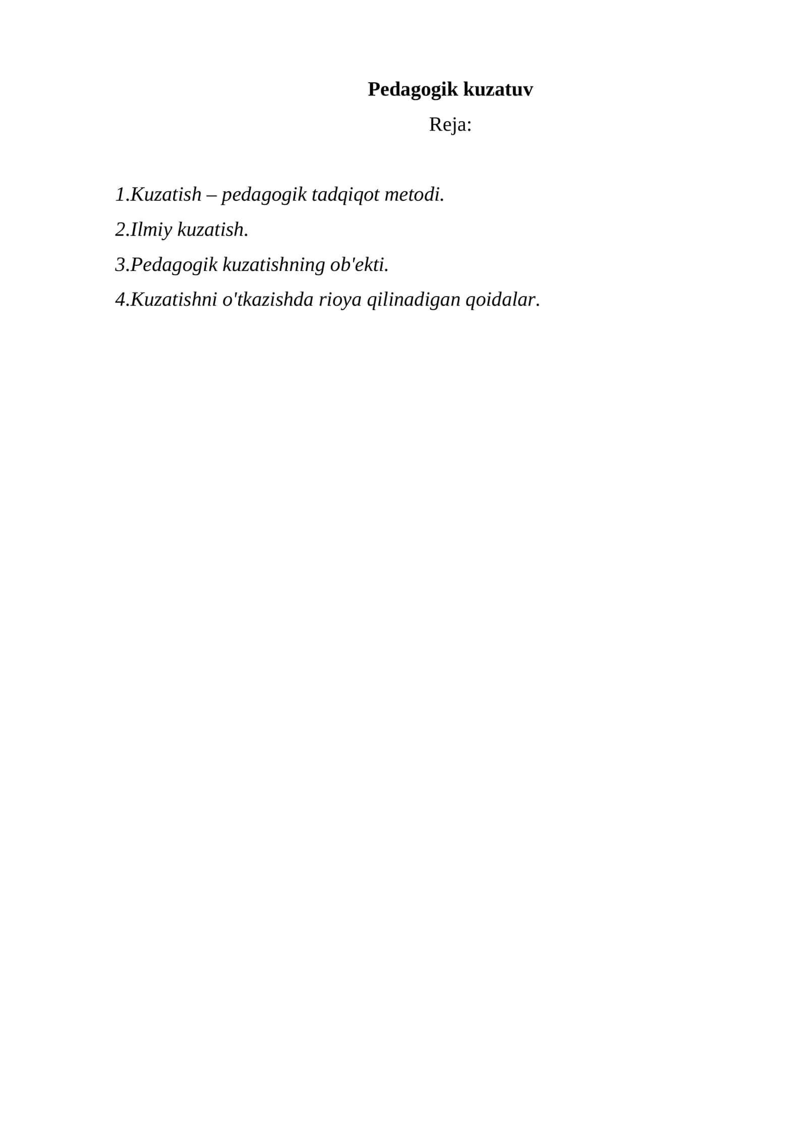 Pedagogik kuzatuv 1