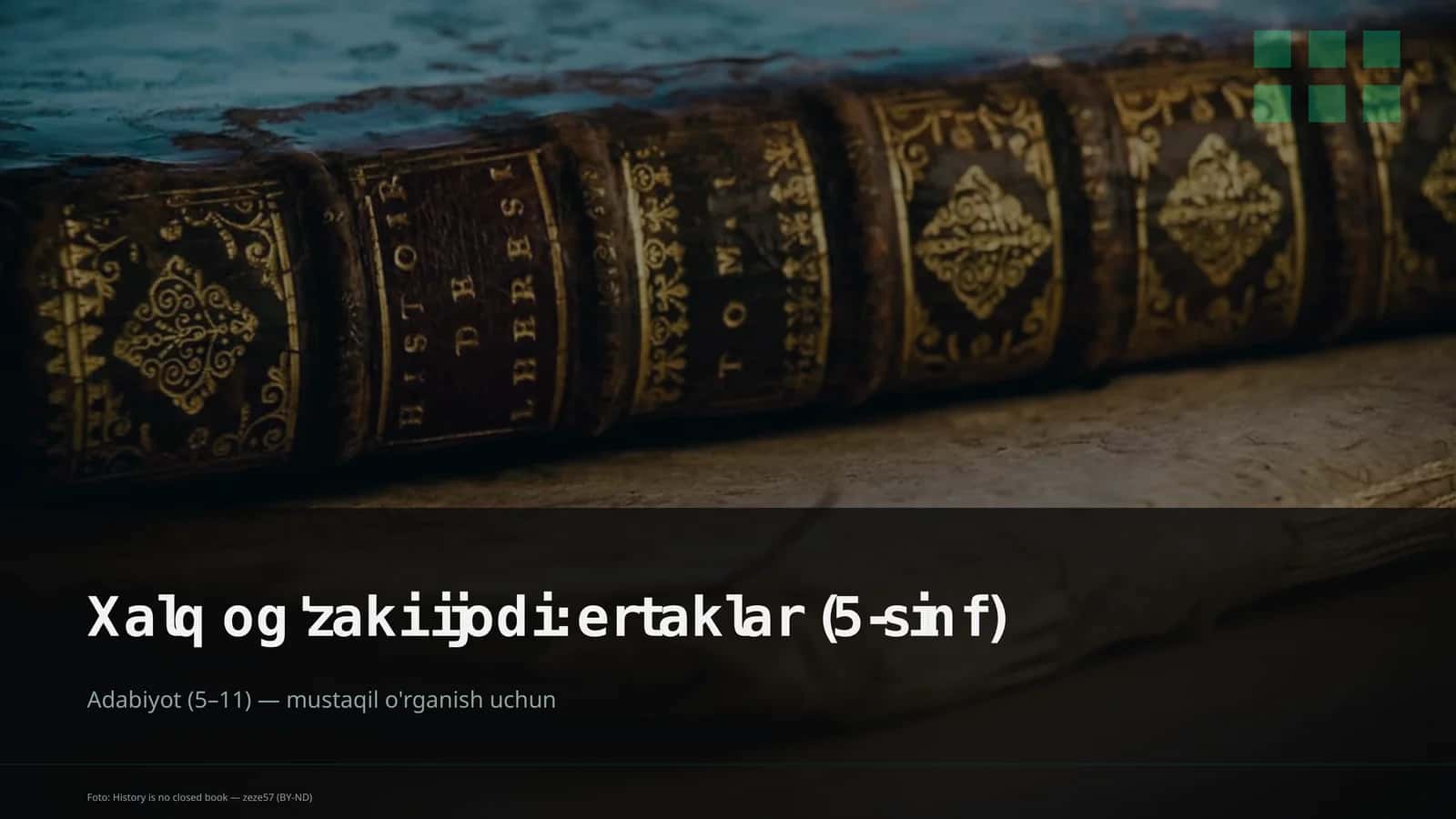 Xalq og'zaki ijodi: ertaklar (5-sinf) 1